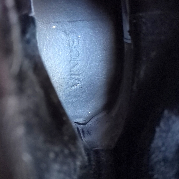 Vince Grayson Suede and Leather Black Boots - Picture 7 of 9